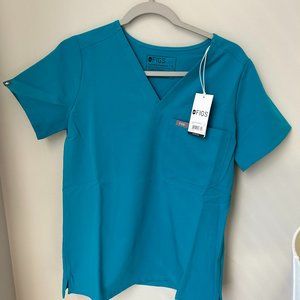 Figs Catarina Scrub Top - Teal